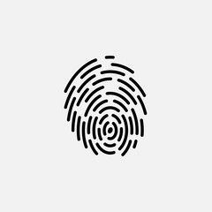 Fingerprint icon. Fingerprint concept symbol design. Stock - Vector illustration can be used for web.