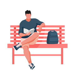 man sitting on a bench