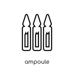 Ampoule icon. Trendy modern flat linear vector Ampoule icon on white background from thin line Health and Medical collection