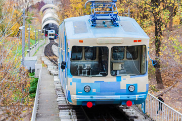 Urban funicular in Kiev, Ukraine – popular public transport