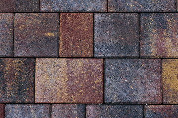 pavement tiles in yellow and gray brown color