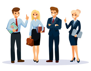 Office workers group. Business People teamwork . Vector illustration cartoon character.