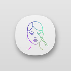 Crows feet neurotoxin injection app icon