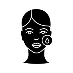 Makeup removal glyph icon
