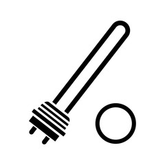 Water heater element glyph icon