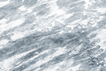 Ice covered with show layer on frozen river
