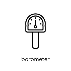 Barometer icon. Trendy modern flat linear vector Barometer icon on white background from thin line Nautical collection