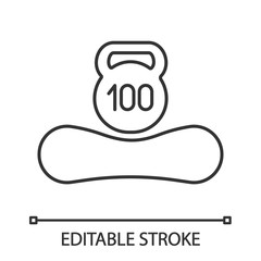 Maximum weight limit up to 100 kg linear icon