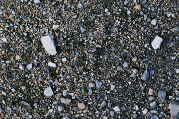 the texture. the stones on the ground.