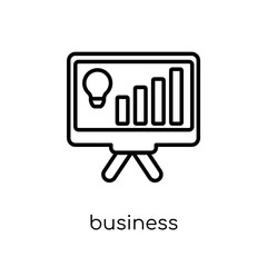 business intelligence icon. Trendy modern flat linear vector business intelligence icon on white background from thin line general collection