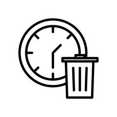 Waste of time vector icon