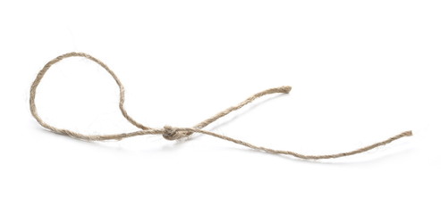 String, rope isolated on white background texture