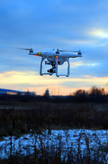 Drone at sunset