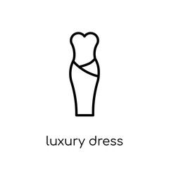 luxury Dress icon. Trendy modern flat linear vector luxury Dress icon on white background from thin line Luxury collection