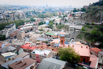 Beautiful panoramic view of Tbilisi, Georgia country