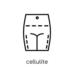 Cellulite icon. Trendy modern flat linear vector Cellulite icon on white background from thin line Human Body Parts collection