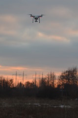 Fototapeta na wymiar drone at flight