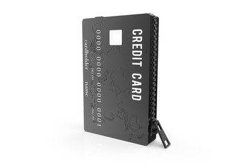 Money safe with a credit card