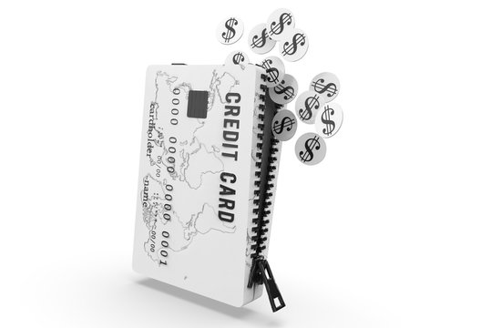 Money safe with a credit card
