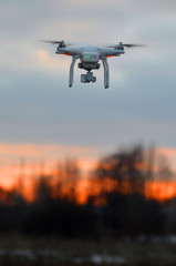 drone at flight