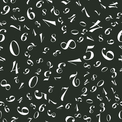 Different Numbers Seamless vector EPS 10 pattern 