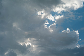 Ciel nuageux, Villenave d'Ornon, Gironde, FRANCE, 22 juin 2018.