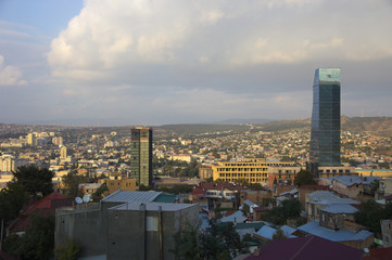 Aerial view of Tbilisi, Georgia 