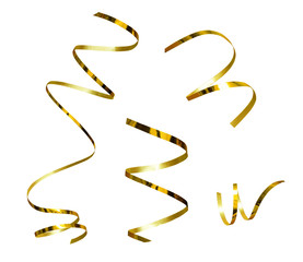 Set og golden twisted ribbons