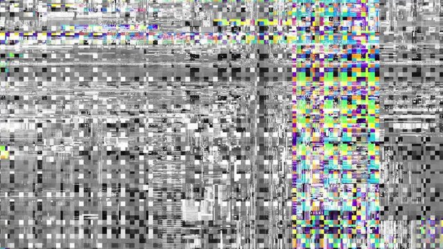 Looping video interference footage. Imitation of a Datamoshing video.