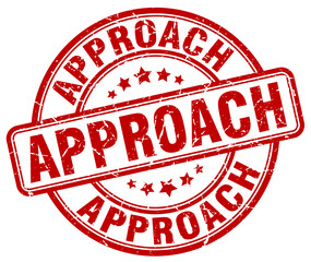 approach red grunge stamp