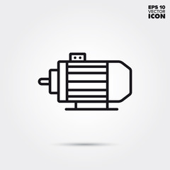 electric motor vector line icon