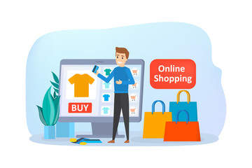 Online shopping on website. Buy clothes online