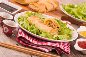 Spring rolls.