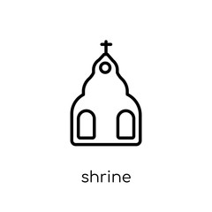 Shrine icon. Trendy modern flat linear vector Shrine icon on white background from thin line Religion collection