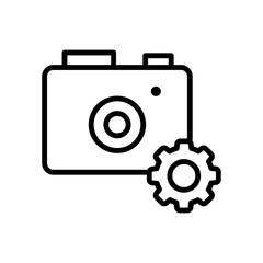 Camera settings vector icon