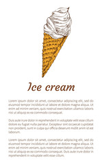 Nice Ice Cream Cone Promo Poster with Text Sample