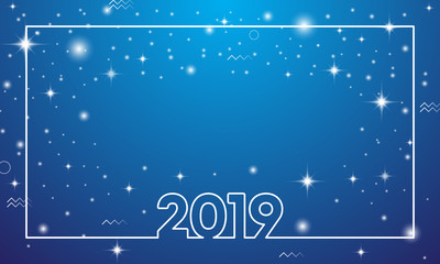 Happy New Year 2019 with blank space for your text