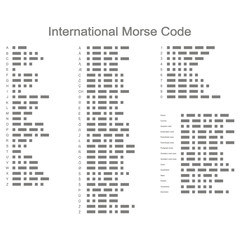 Set of monochrome icons with International Morse Code for your design © drutska