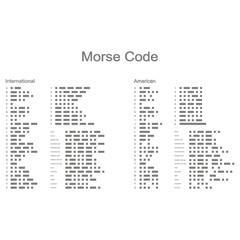 Set of monochrome icons with International Morse Code for your design