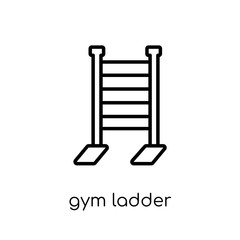gym Ladder icon. Trendy modern flat linear vector gym Ladder icon on white background from thin line Gym and fitness collection