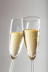 New years eve celebration background with champagne