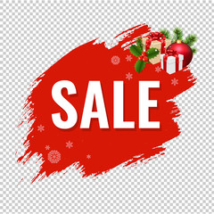 Christmas Sale With Blob Transparent Background