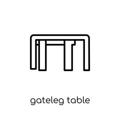 gateleg table icon from Furniture and household collection.