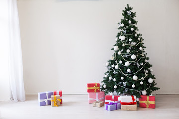 Christmas tree with presents lights new year Garland