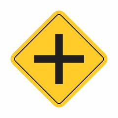 Crossroads traffic sign