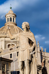 Obraz premium Marble statue. Catania, Sicily, Italy