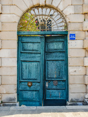 old wooden door. dubrovnik croatia