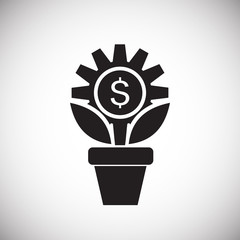 Crowdfunfing dividend icon on white background for graphic and web design, Modern simple vector sign. Internet concept. Trendy symbol for website design web button or mobile app