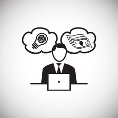 Crowdfunder icon on white background for graphic and web design, Modern simple vector sign. Internet concept. Trendy symbol for website design web button or mobile app