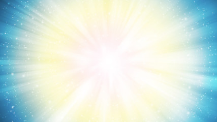 Gold sparkle rays lights with bokeh elegant radial abstract background. Dust sparks background. Motion illustration